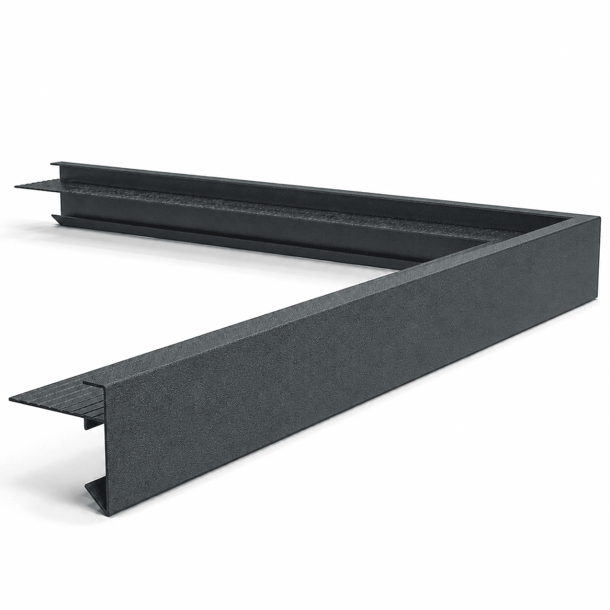 Aluminium Buitenhoek Antracietgrijs, RAL7016 45 x 45 x 500 mm STRUCTUURLAK