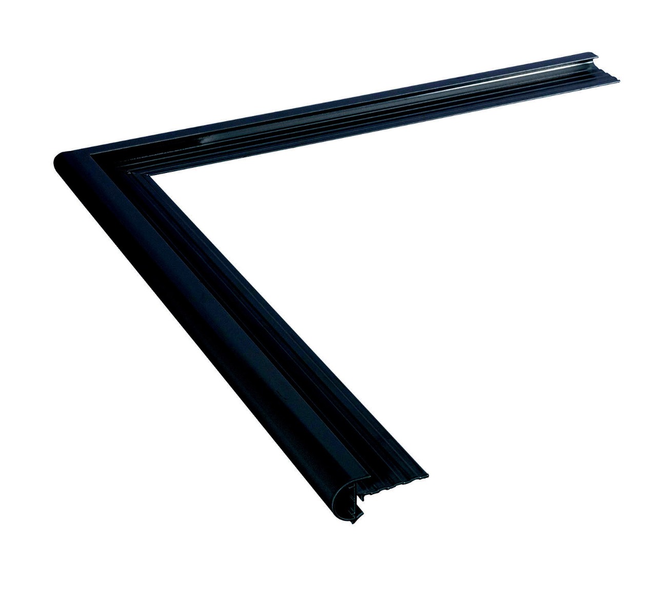 Aluminium Buitenhoek Kraal Zwart, RAL9005 26 x 500 x 500mm