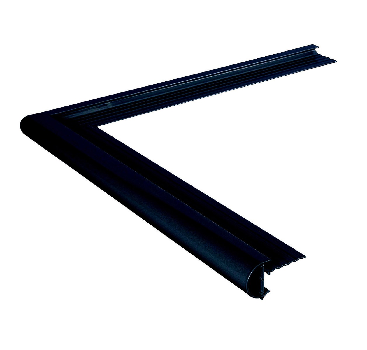 Aluminium Buitenhoek Kraal Zwart, RAL9005 38 x 500 x 500mm