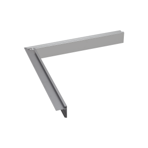 Aluminium binnenhoekprofiel, brute uitvoering, 60 x 64 x 500 mm