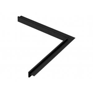 aluminium binnenhoek zwart - ral9005 - 35 x 28 x 500 mm