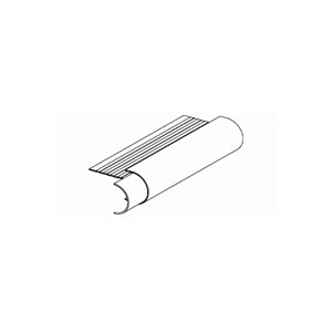 Aluminium verbindingsplaatje daktrim kraal 38 mm, Zwart RAL9005