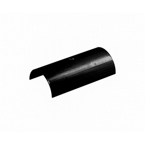 Aluminium verbindingsplaatje daktrim kraal 38 mm, Zwart RAL9005
