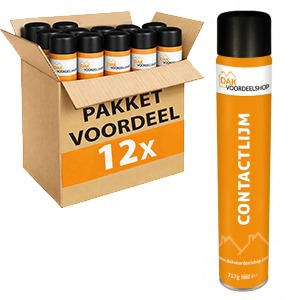 12 stuks Contactlijm Spray 750ml - pakketvoordeel