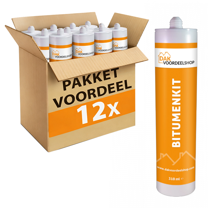 12 stuks Bitumenkit 310 ml - pakketvoordeel