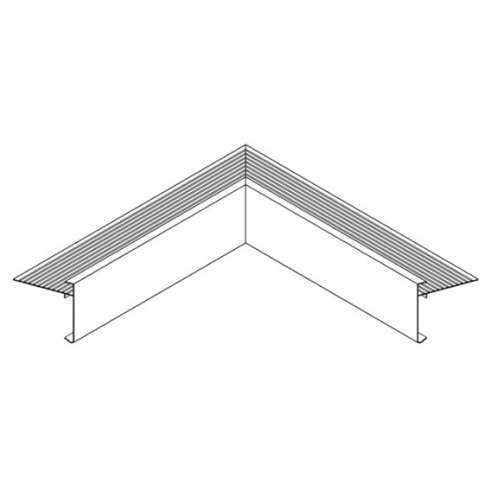 Aluminium Binnenhoek Antraciet RAL7016 - 45 x 45 x 500 mm