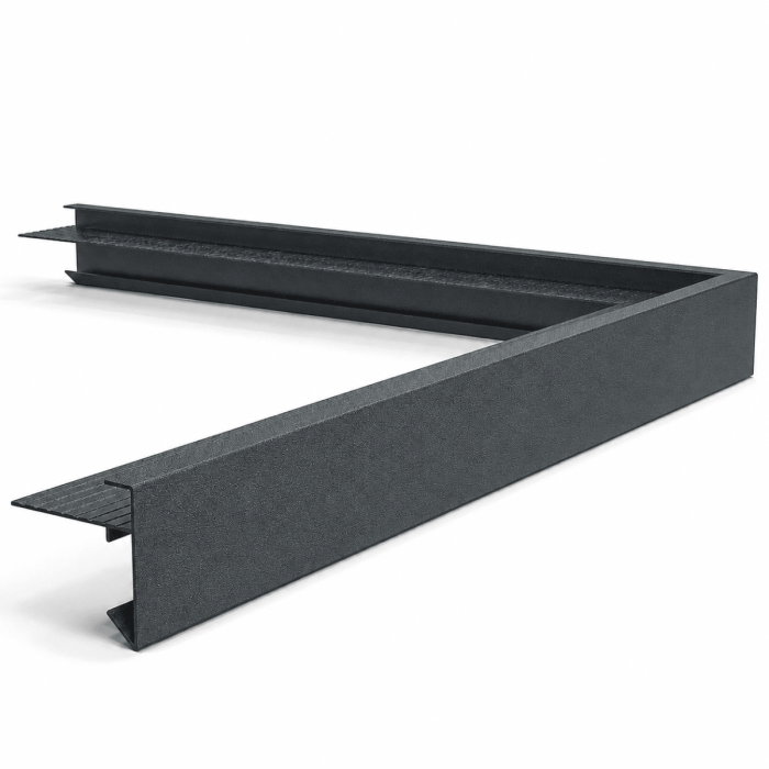 Aluminium Buitenhoek Antracietgrijs, RAL7016 45 x 45 x 500 mm STRUCTUURLAK