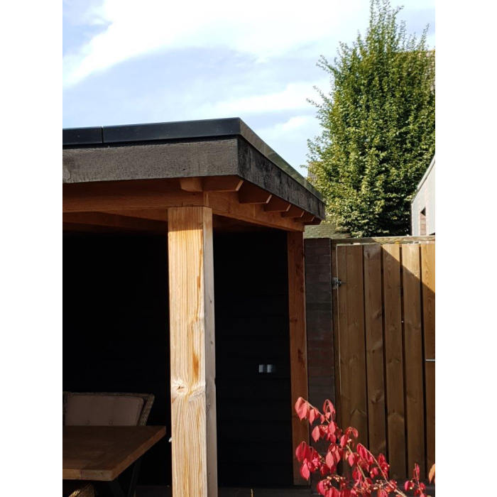 Aluminium Daktrim Zwart RAL9005 - 60 x 64 x 2500 mm STRUCTUURLAK