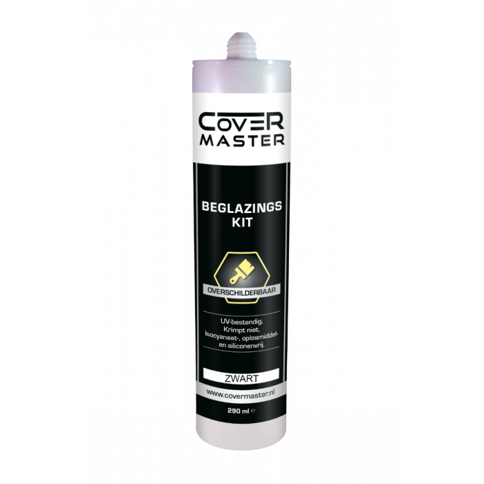 Beglazingskit 290 ml zwart
