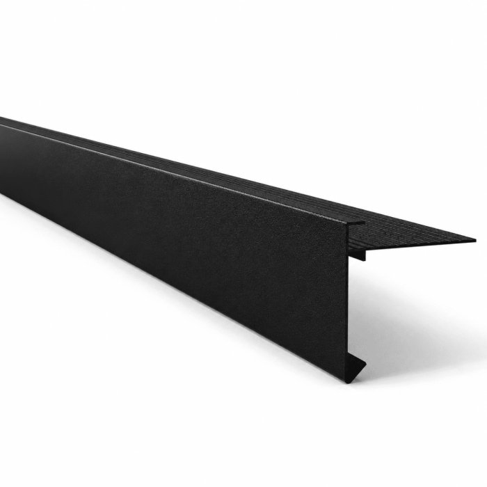 Aluminium Daktrim Zwart, RAL9005 45 x 45 x 2500mm STRUCTUURLAK