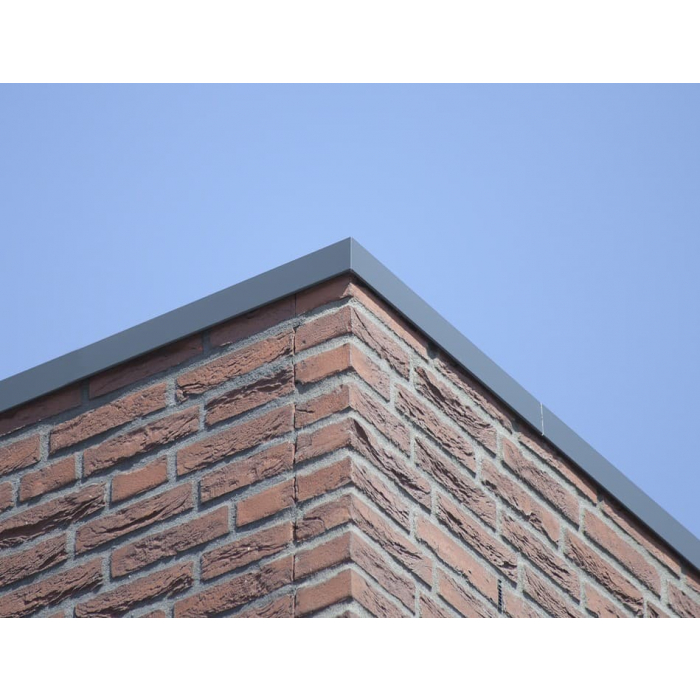 Aluminium Buitenhoek Zwart, RAL9005 35 x 28 x 500mm