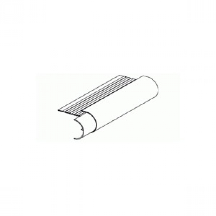 Aluminium verbindingsplaatje daktrim kraal 38 mm, Zwart RAL9005