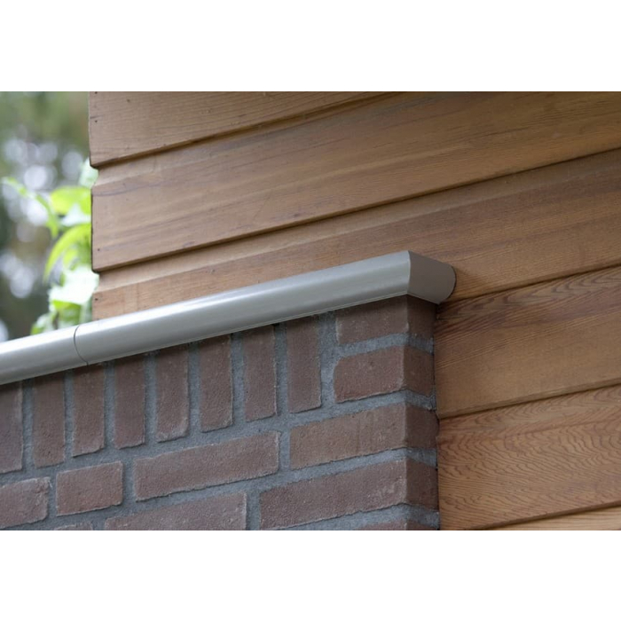 Aluminium Buitenhoek Kraal Zwart, RAL9005 26 x 500 x 500mm