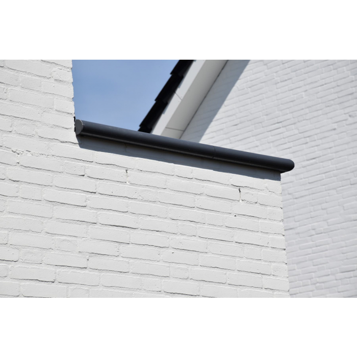 Aluminium Buitenhoek Kraal Zwart, RAL9005 38 x 500 x 500mm