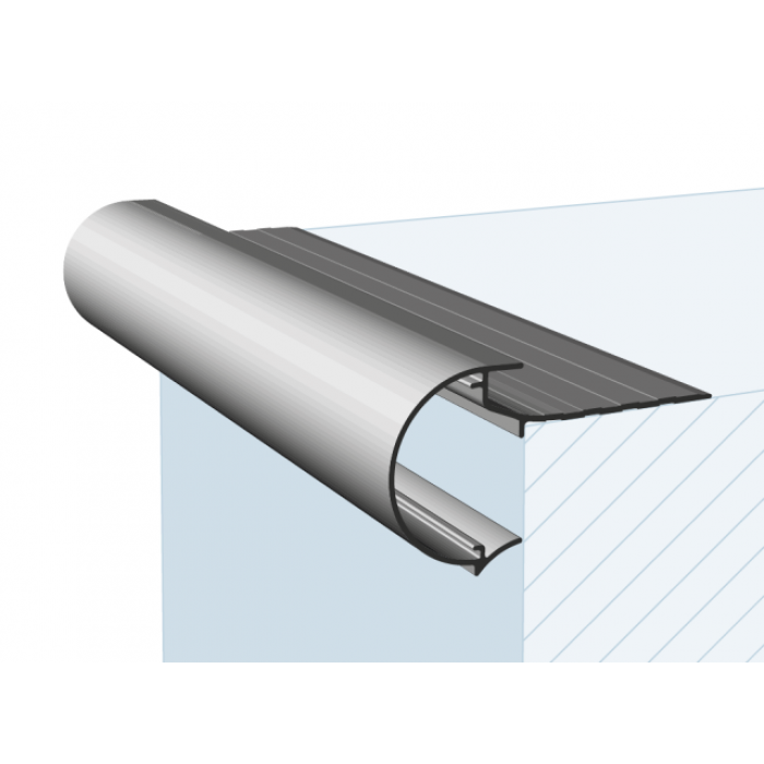 Aluminium Binnenhoek Kraal 26 x 500 x 500 mm Zwart, RAL9005