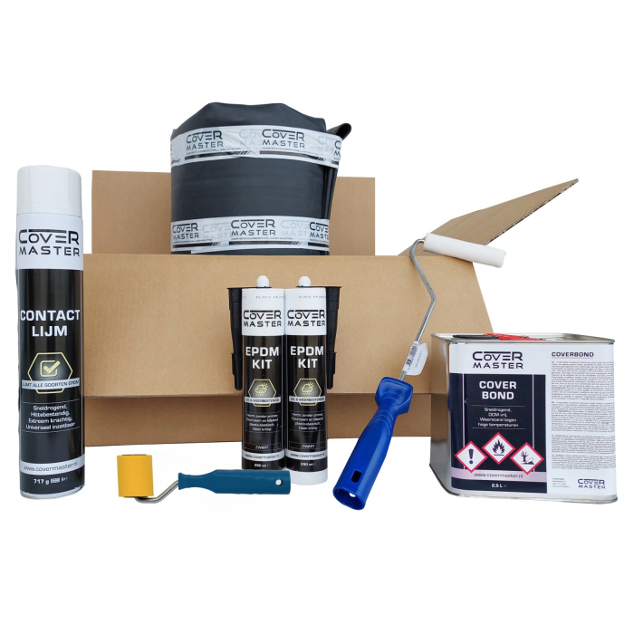 EPDM Dakpakket compleet 1,52mm dik - 6.10 meter breed