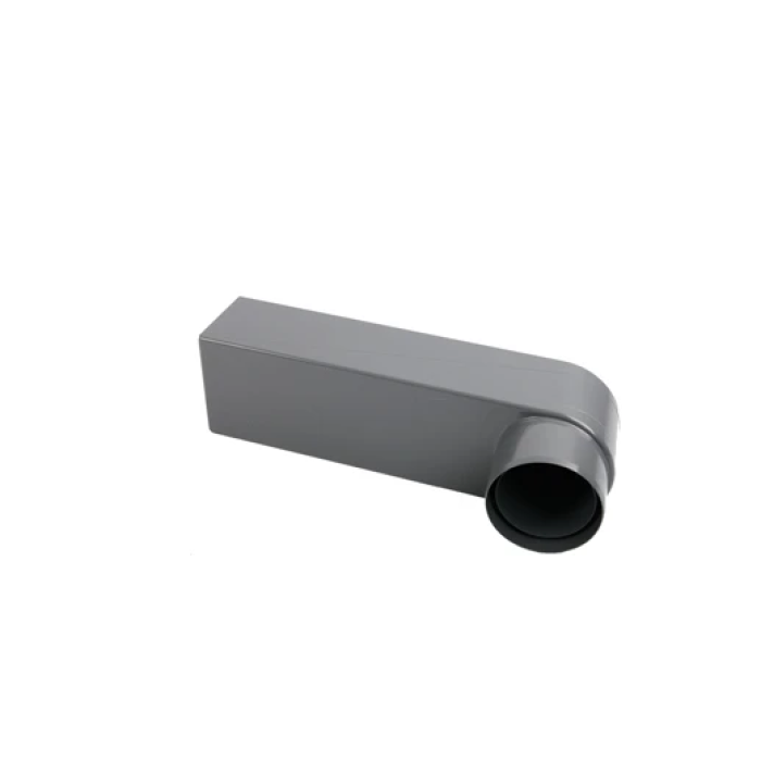EPDM stadsuitloop 45˚ WIT 60 x 80 x 300mm compleet, incl. EPDM flap