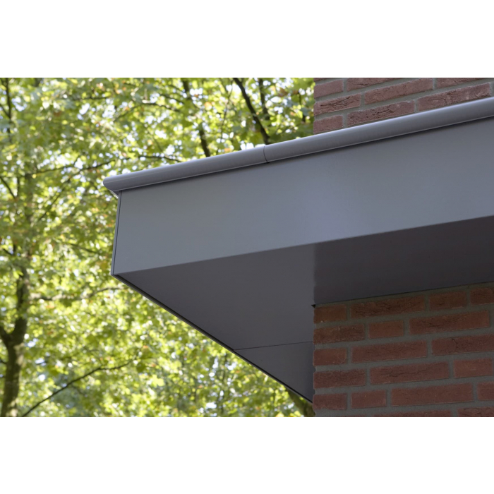 Aluminium Buitenhoek Kraal Zwart, RAL9005 38 x 500 x 500mm
