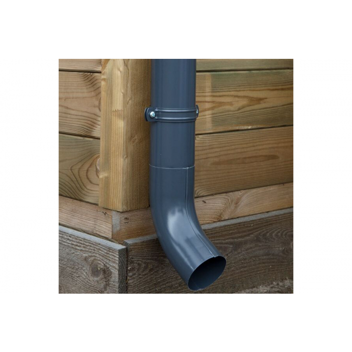 Verzinkte dakgootset compleet - enkelzijdig - 110 mm - antraciet - 340-1360 cm