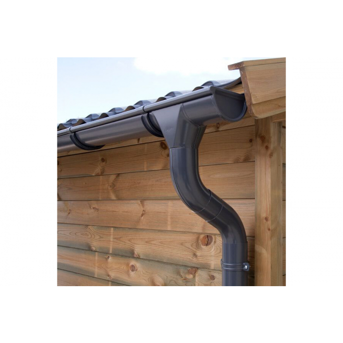 Verzinkte dakgootset compleet - dubbelzijdig - antraciet - 340 - 1360 cm