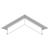 Aluminium Binnenhoek Antraciet RAL7016 - 45 x 45 x 500 mm