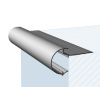Aluminium Daktrim Kraal Zwart, RAL9005 26 x 40 x 2500mm