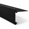 Aluminium Daktrim Zwart RAL9005 - 60 x 64 x 2500 mm STRUCTUURLAK