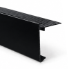 Aluminium Daktrim Zwart RAL9005 - 60 x 64 x 2500 mm