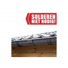 Verzinkte dakgootset compleet - enkelzijdig - 110 mm - antraciet - 340-1360 cm