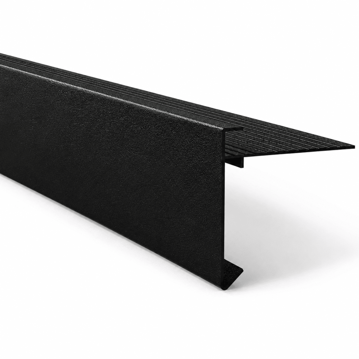 Aluminium Daktrim Zwart, RAL9005 45 x 45 x 2500mm STRUCTUURLAK