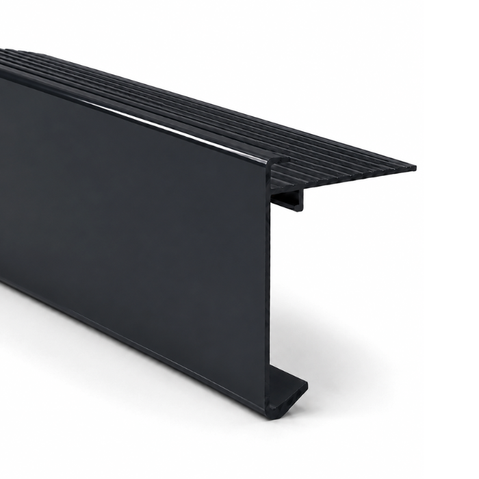 Aluminium Daktrim Zwartgrijs RAL7021 60 x 64 x 2500 mm