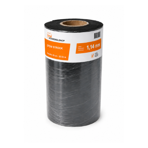 EPDM strook - 30,50 meter lengte - breedte 40 cm - dikte 1,14 mm per rol