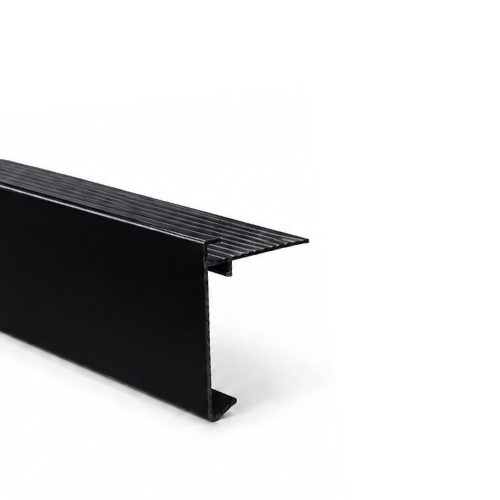 Aluminium Daktrim Zwart, RAL9005 35 x 28 x 2500 mm