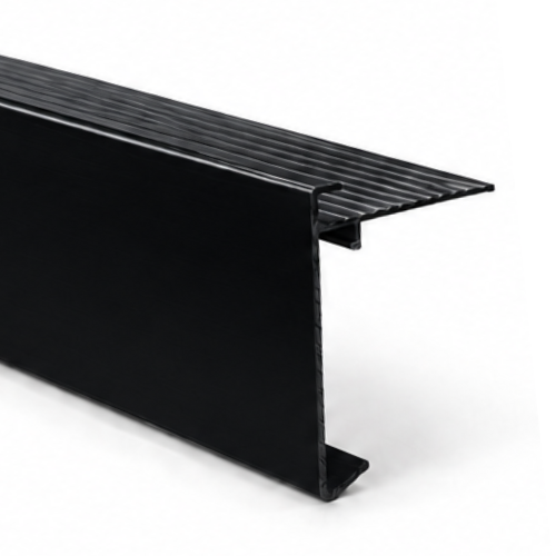 Aluminium Daktrim Zwart RAL9005 - 60 x 64 x 2500 mm