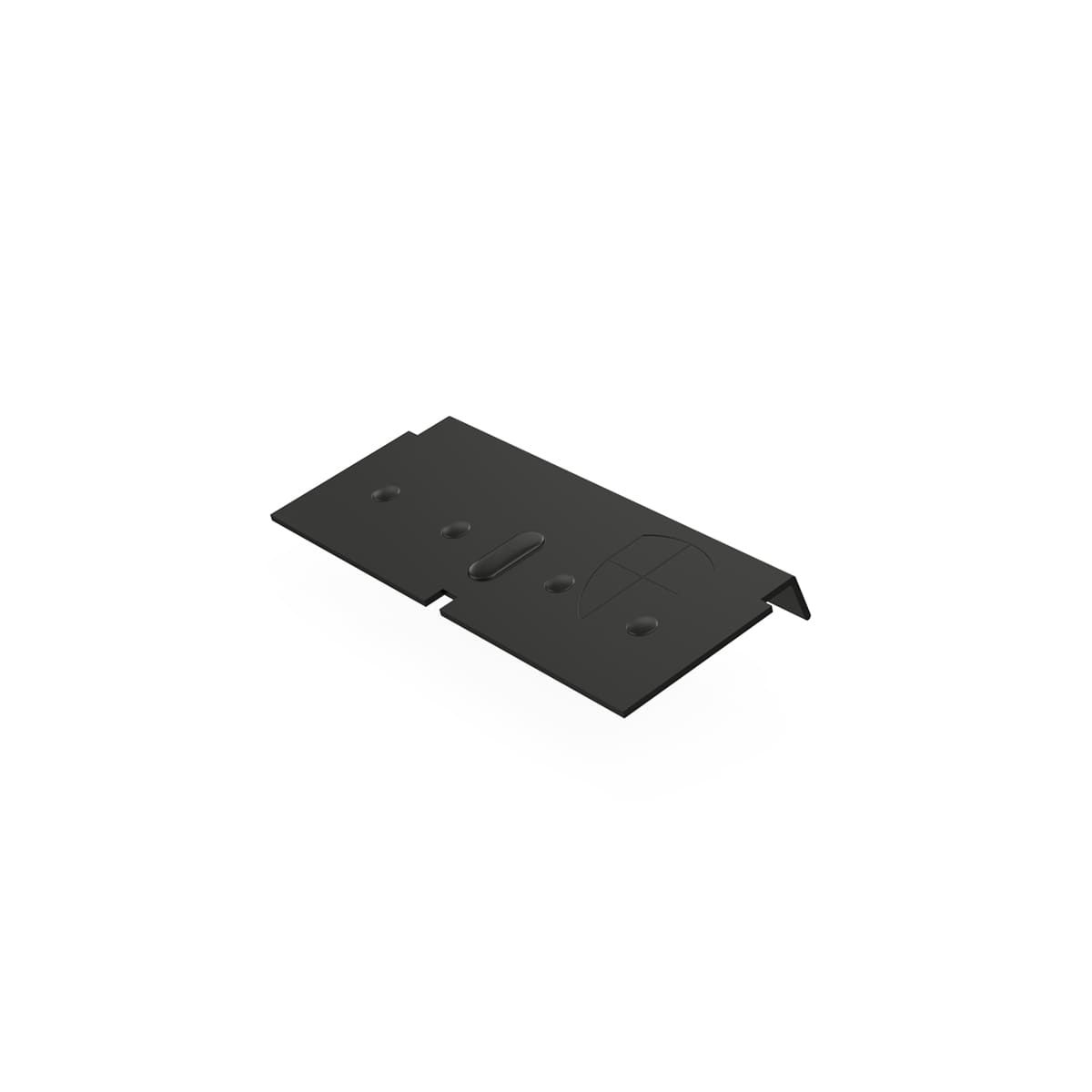 Verbindingsplaatje daktrim 45 mm Zwart, RAL9005 STRUCTUURLAK